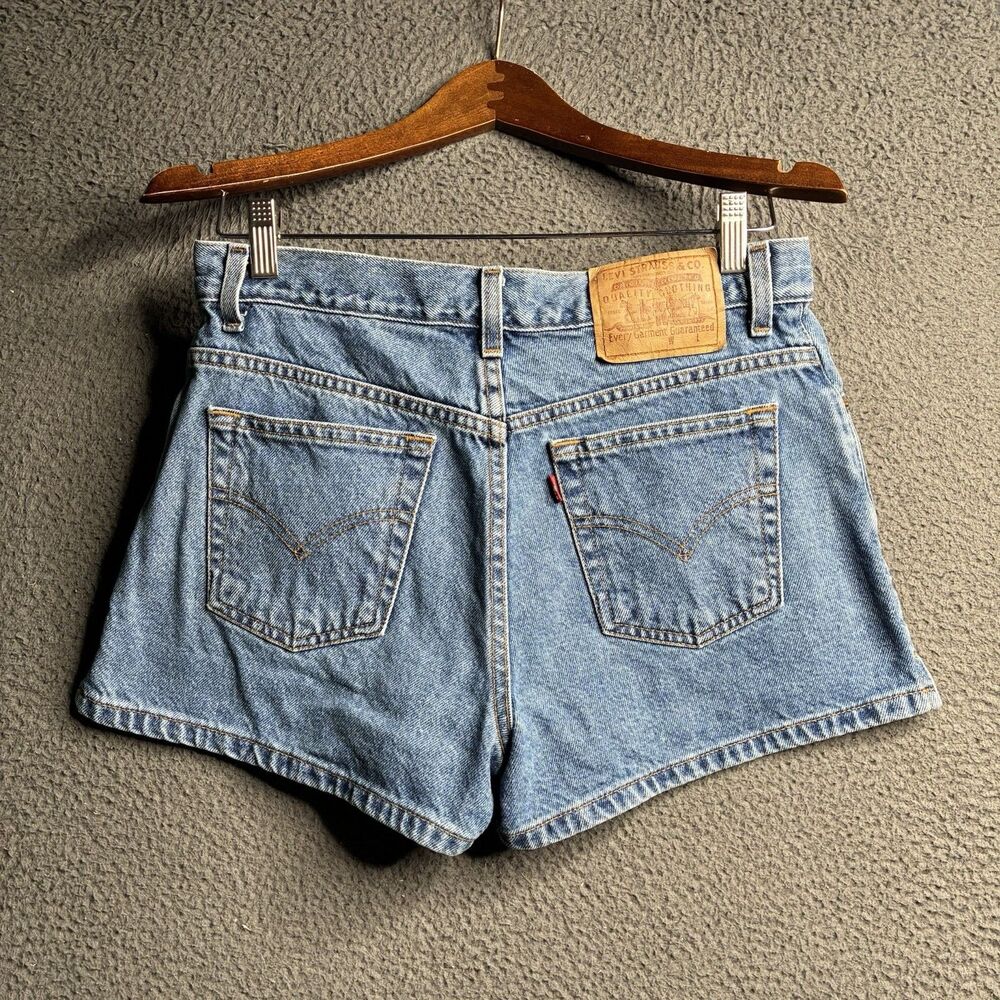 Vintage Levi's Denim Shorts Size 9 Jr Blue Jorts 90s 37940-0703 Measured 30x3